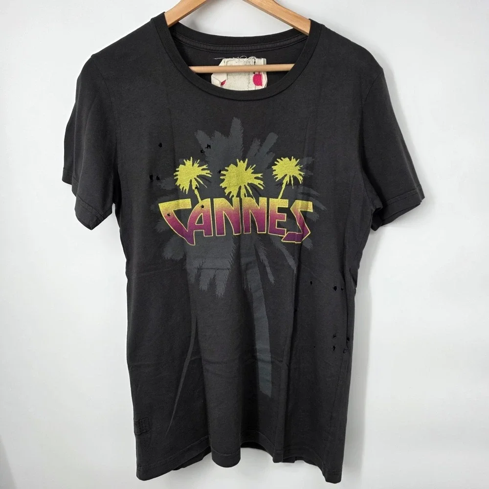 PARBALLE Vtg‎ T-Shirt CANNES Film Festival Rare Bandage Label Hearts Cherries